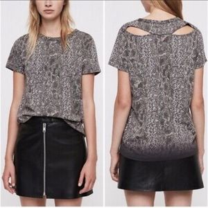All Saints Women's Kaa Joy Snakeskin cotton T-Shirt